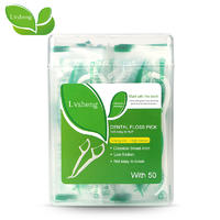Lvsheng High-strength fine-slip transparent plastic bag with 50 packs per boxed floss stick